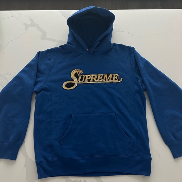 Supreme Blue Hooded Sweatshirt